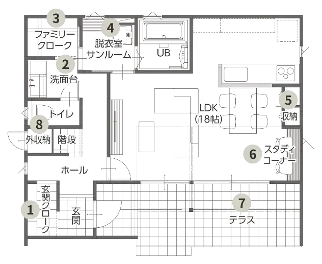 ABITHの1F間取り図