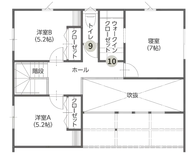 ABITHの2F間取り図