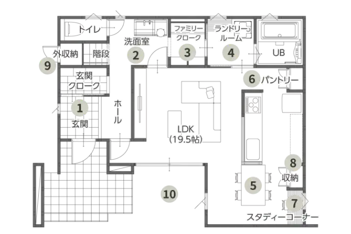 PLACEの1F間取り図