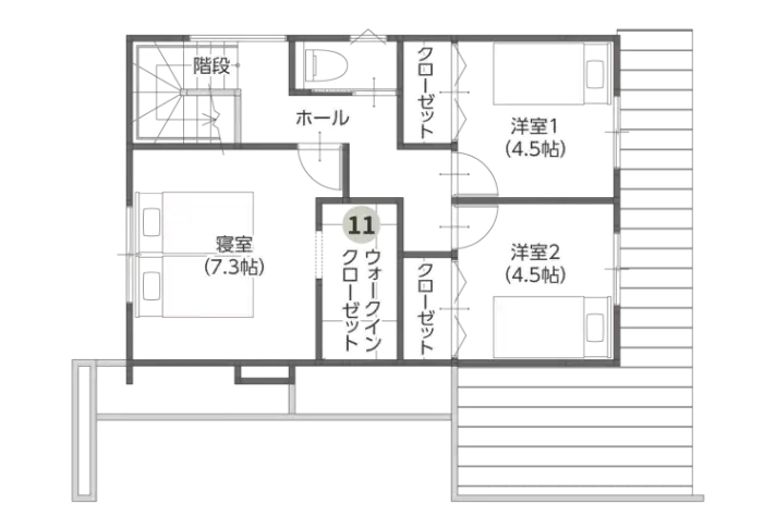 PLACEの2F間取り図