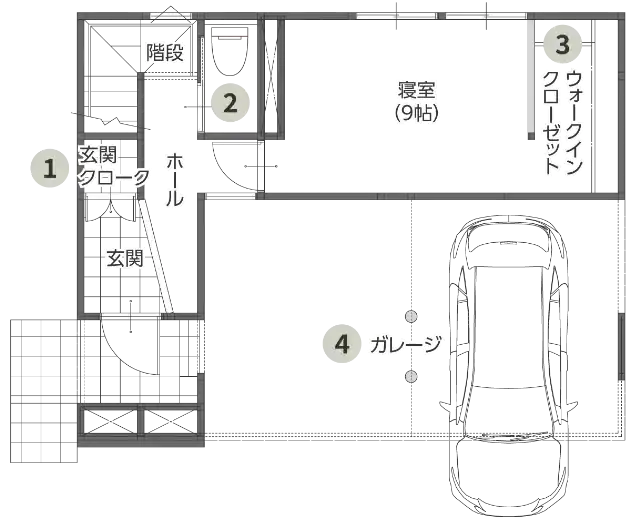 Revelta compactの1F間取り図