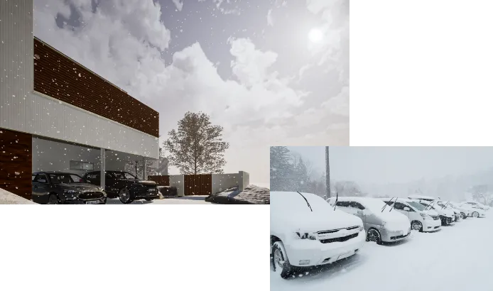 新潟の雪が多い冬の負担も軽減できるガレージのある家