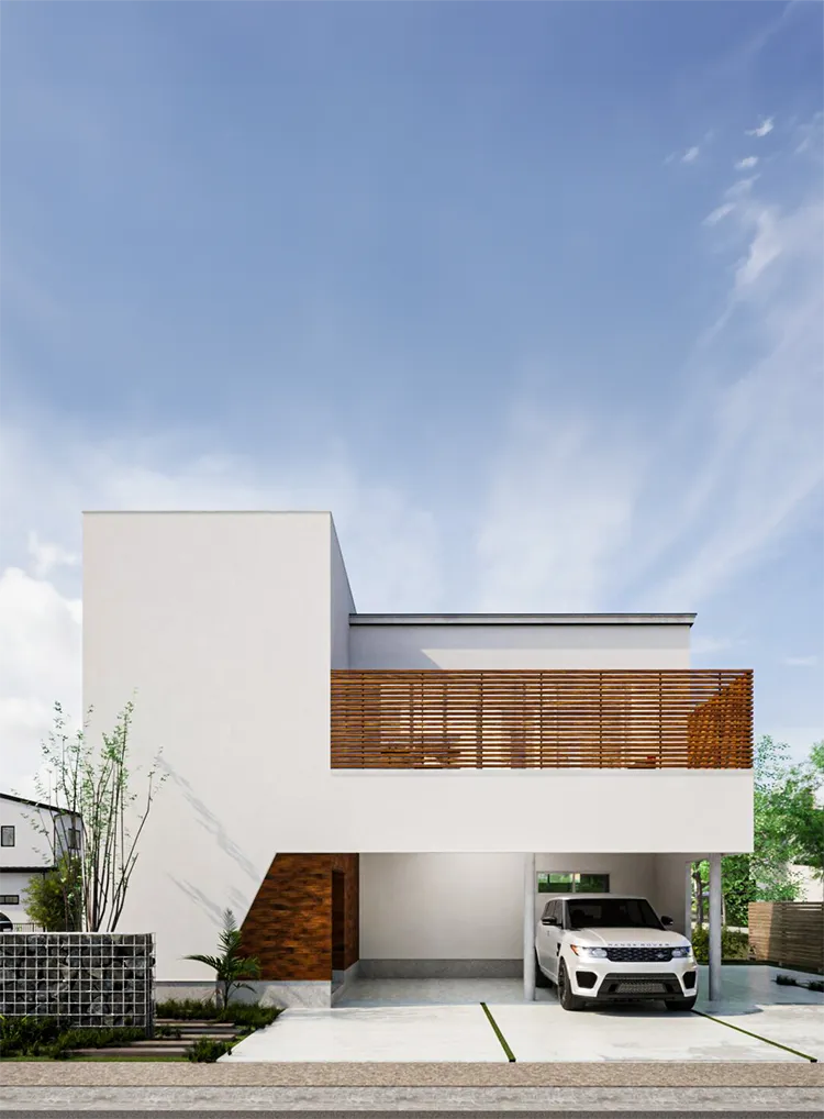 ２台収容のおしゃれなガレージハウスRevelta（リヴェルタ）